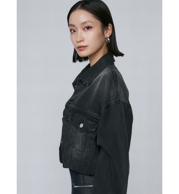 EMODA「バルーンコンパクトデニムブルゾン」|ブルゾン・スタジャン|