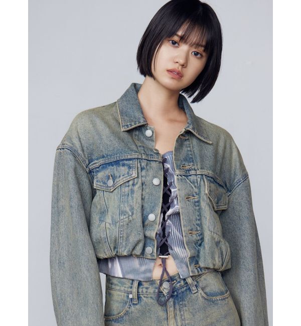 EMODA「バルーンコンパクトデニムブルゾン」|ブルゾン・スタジャン|