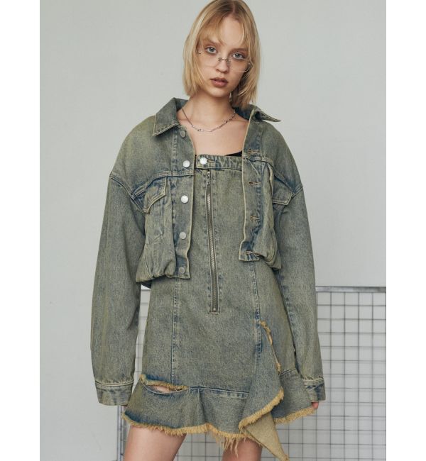 EMODA「バルーンコンパクトデニムブルゾン」|ブルゾン・スタジャン|