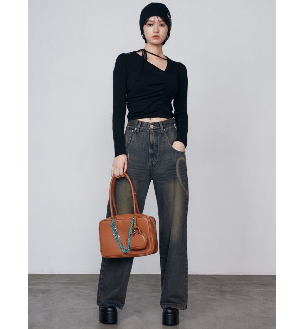 EMODA「スクエアショルダーチャームバッグ」|ハンドバッグ|