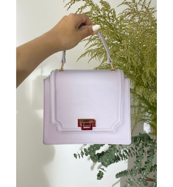 MERCURYDUO「アコーディオンスクエアBAG」|ハンドバッグ|ラベンダー