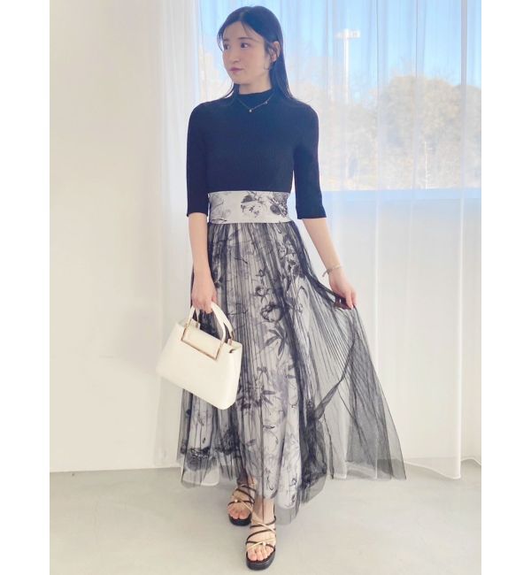 MERCURYDUO「バイカラーワンポイントパールストラップヒールサンダル」|サンダル|