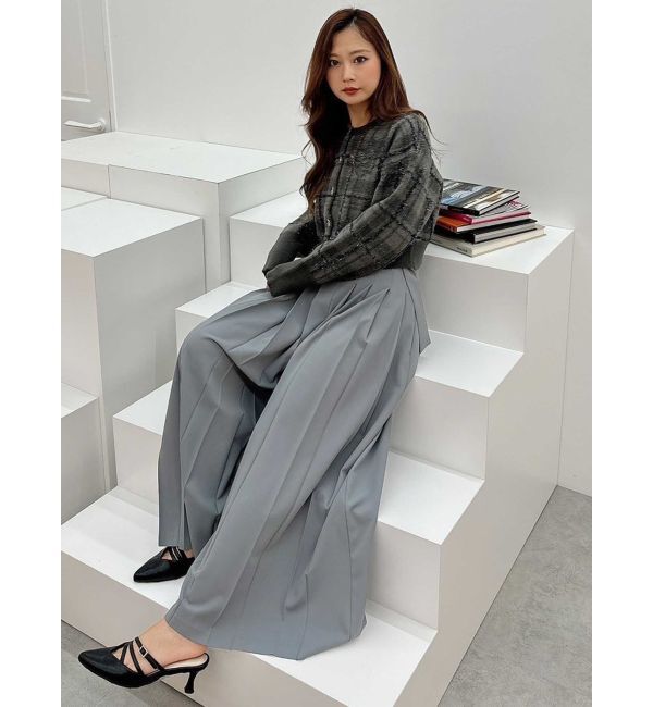 MERCURYDUO「ハイウエストプリーツワイドパンツ」|その他|