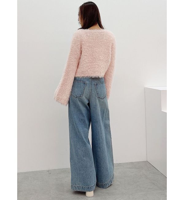 MERCURYDUO「フェザーヤーンボレロカーディガン」|カーディガン|