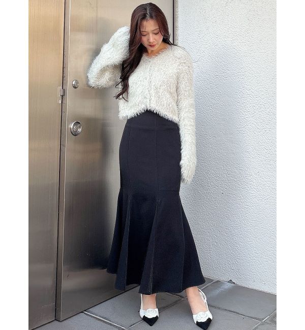 MERCURYDUO「フェザーヤーンボレロカーディガン」|カーディガン|