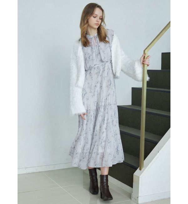 MERCURYDUO「フェザーヤーンボレロカーディガン」|カーディガン|