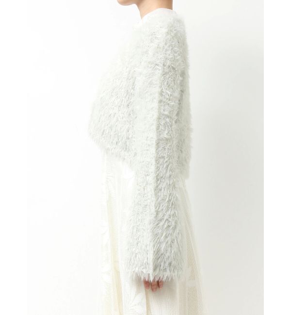 MERCURYDUO「フェザーヤーンボレロカーディガン」|カーディガン|