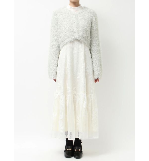 MERCURYDUO「フェザーヤーンボレロカーディガン」|カーディガン|