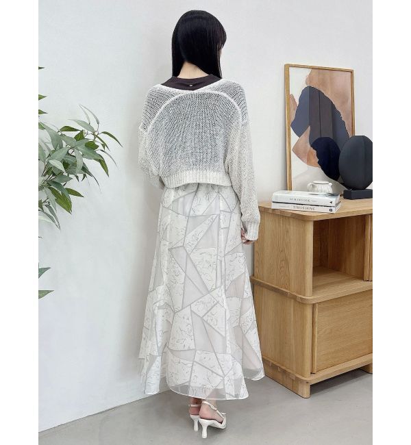 MERCURYDUO「スカシ編ミラメコンボレロカーディガン」|カーディガン|