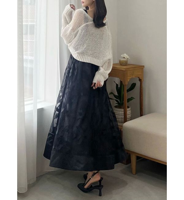 MERCURYDUO「スカシ編ミラメコンボレロカーディガン」|カーディガン|