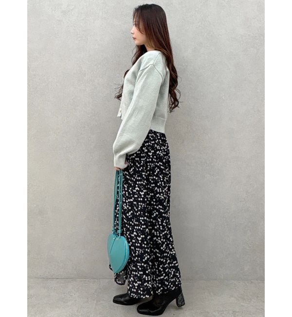 MERCURYDUO「ダブルラッフルバイカラーパイピングワンピース」|ワンピース|