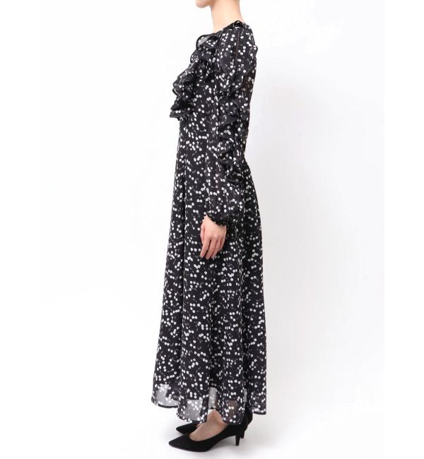 MERCURYDUO「ダブルラッフルバイカラーパイピングワンピース」|ワンピース|