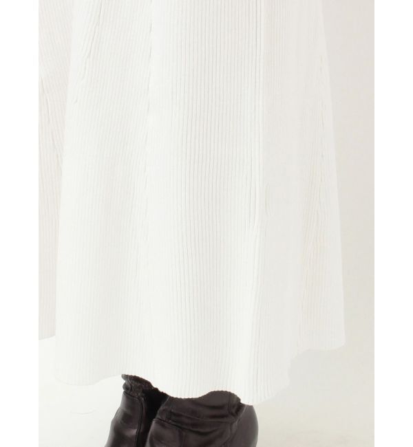 MERCURYDUO「バイカラーリボンリブニットワンピース」|ワンピース|