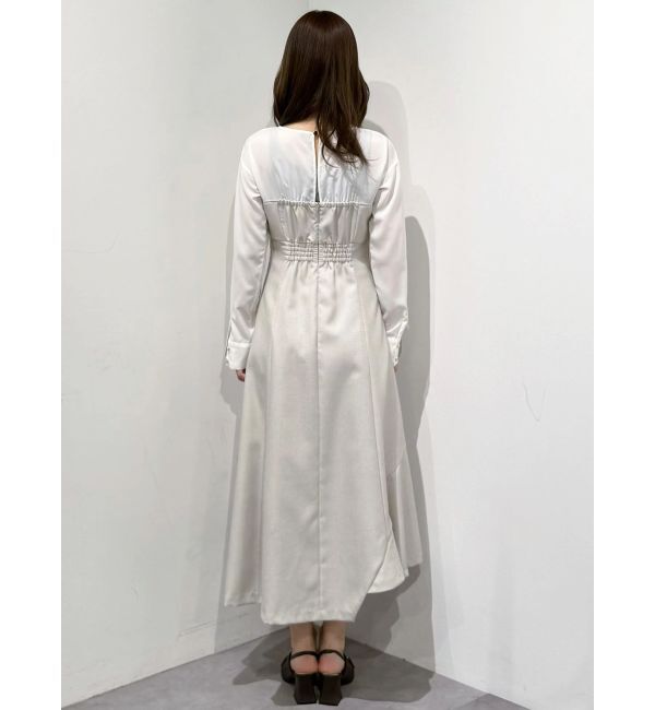 MERCURYDUO「異素材ドッキングラップワンピース」|ワンピース|