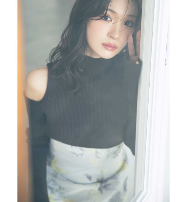 MERCURYDUO「花柄バックレースアップフレアスカート」|スカート|