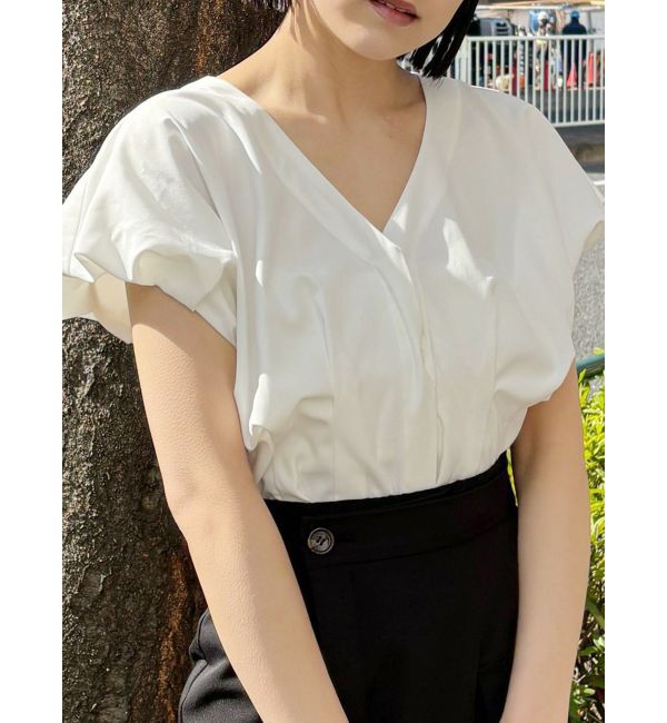 MURUA「2WAYウエストタックショートトップス」|シャツ・ブラウス|ホワイト