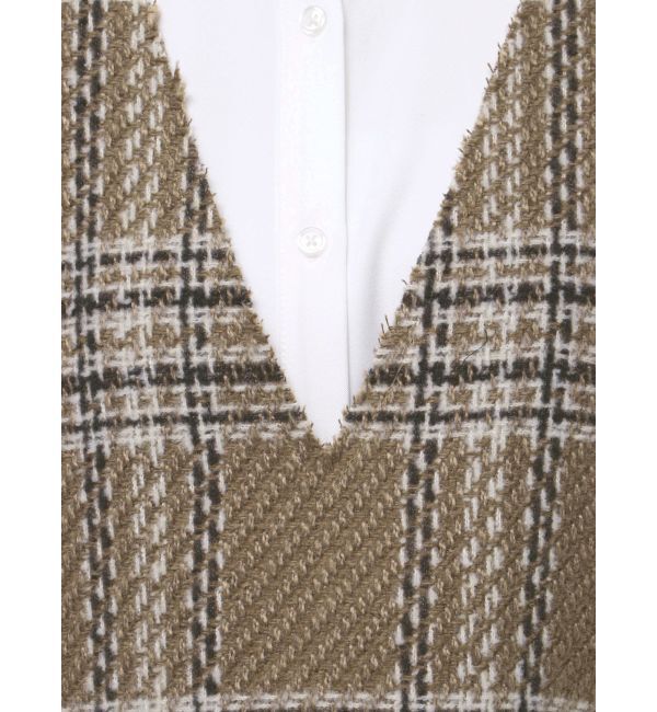 MURUA「オリジナルツイードシャツワンピース【2way】」|ワンピース|