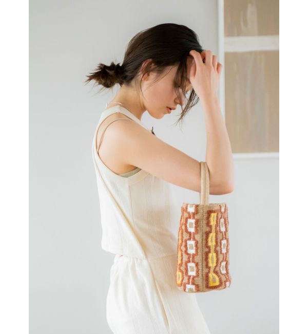 Ungrid「beej別注 エンブロイダリーバッグ」|ハンドバッグ|