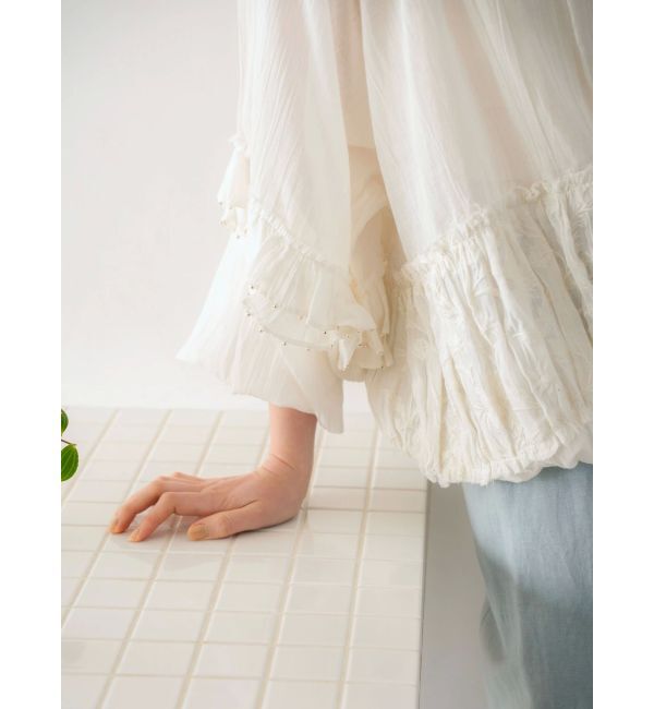 Ungrid「ビーズデザインスリーブボリュームブラウス」|シャツ・ブラウス|