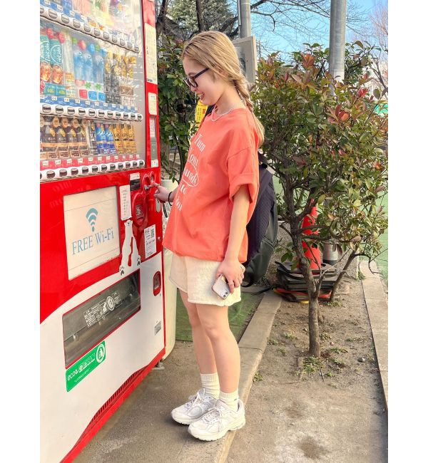 Ungrid「ヴィンテージウォッシュロゴビッグTee」|Tシャツ・カットソー|