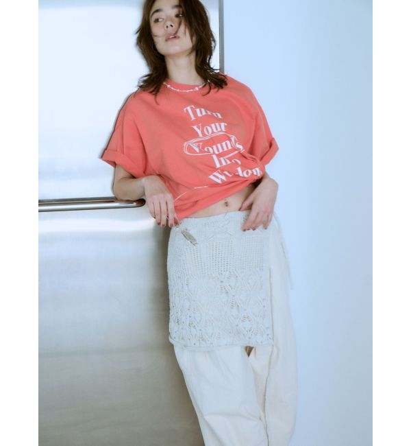 Ungrid「ヴィンテージウォッシュロゴビッグTee」|Tシャツ・カットソー|