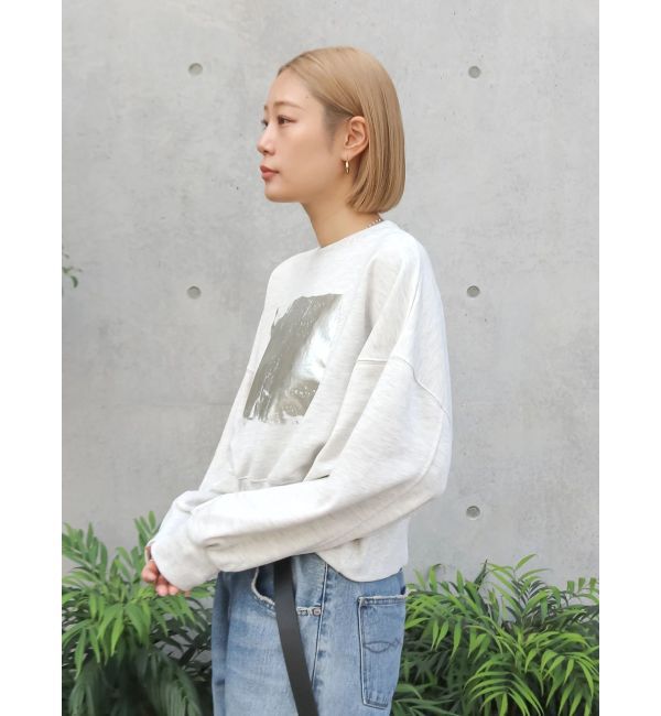 Ungrid「箔ショートルーズスウェット」|スウェット・ジャージ|