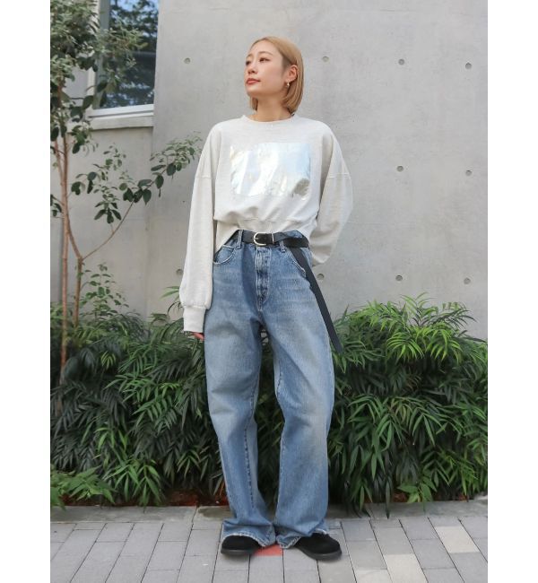 Ungrid「箔ショートルーズスウェット」|スウェット・ジャージ|