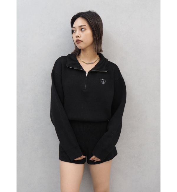 EVRIS「ワンポイントロゴニットロンパース」|オールインワン|