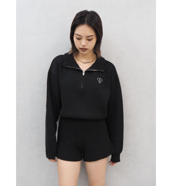 EVRIS「ワンポイントロゴニットロンパース」|オールインワン|