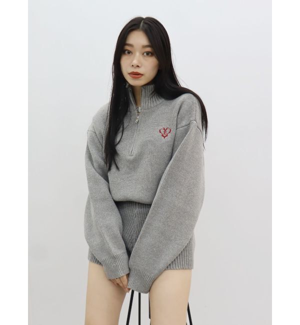 EVRIS「ワンポイントロゴニットロンパース」|オールインワン|