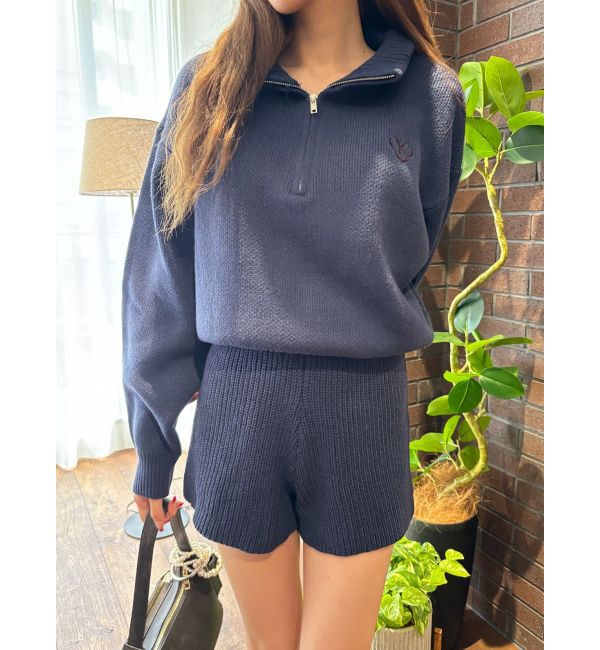 EVRIS「ワンポイントロゴニットロンパース」|オールインワン|