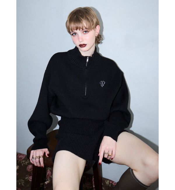 EVRIS「ワンポイントロゴニットロンパース」|オールインワン|