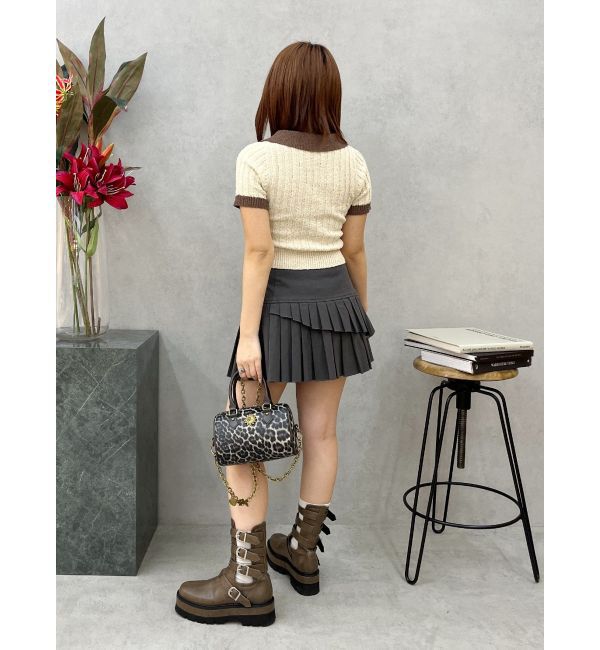 EVRIS「ワンポイントポロニットトップス」|ニット・セーター|