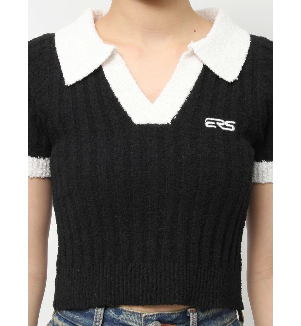 EVRIS「ワンポイントポロニットトップス」|ニット・セーター|