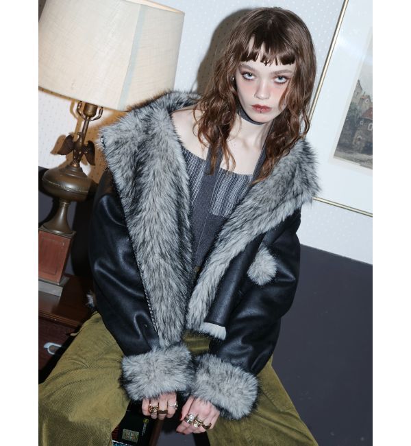 SNSでバズり中】リバーシブルフェイクファーブルゾン（EVRIS）｜ルミネ