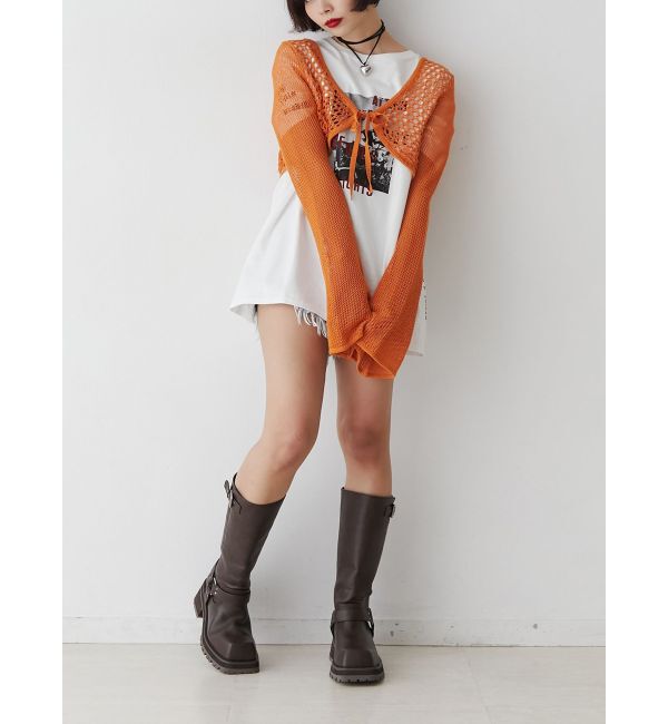 jouetie「メッシュニットボレロ」|カーディガン|