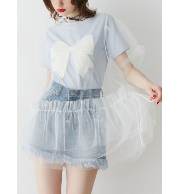 jouetie「ボリュームチュールレイヤードワンピース」|ワンピース|オフホワイト