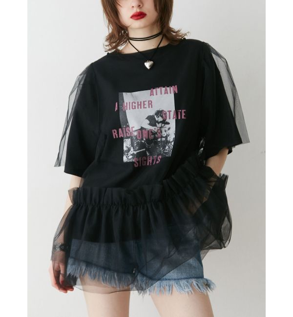 jouetie「ボリュームチュールレイヤードワンピース」|ワンピース|ブラック