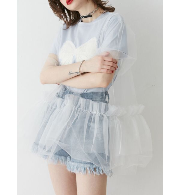 jouetie「ボリュームチュールレイヤードワンピース」|ワンピース|