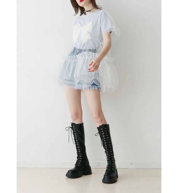 jouetie「ボリュームチュールレイヤードワンピース」|ワンピース|