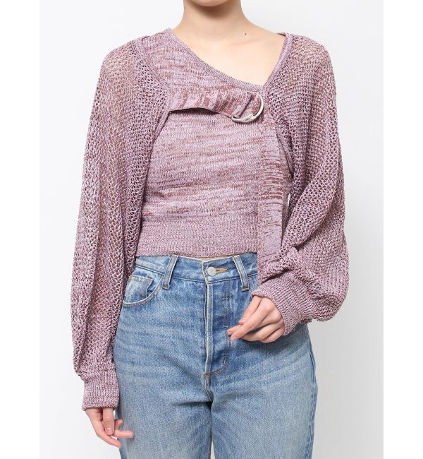 jouetie「メッシュボレロアンサンブル」|カーディガン|