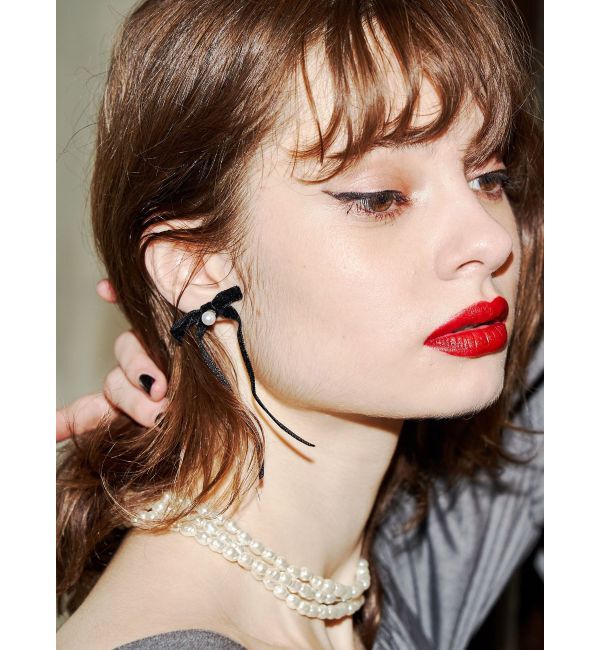 jouetie「パールリボンピアス」|ピアス|