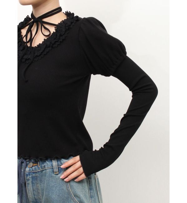 jouetie「フリルネックレイヤードトップス」|Tシャツ・カットソー|