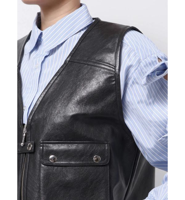 jouetie「フェイクレザーフィッシングベスト」|その他|