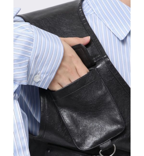 jouetie「フェイクレザーフィッシングベスト」|その他|