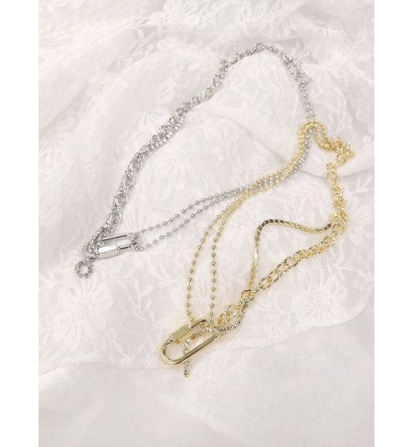 jouetie「レイヤードチェーンネックレス」|ネックレス|