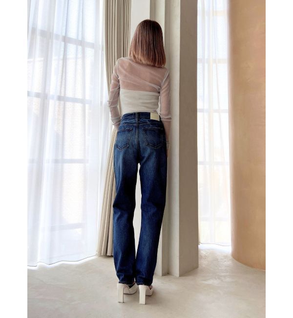 GYDA「ハイウエスト HIGH-END STRAIGHT SLIM デニムパンツ」|デニム|