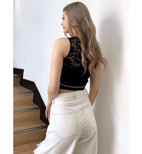 GYDA「GYDAラインバンテージレースTOPS」|Tシャツ・カットソー|