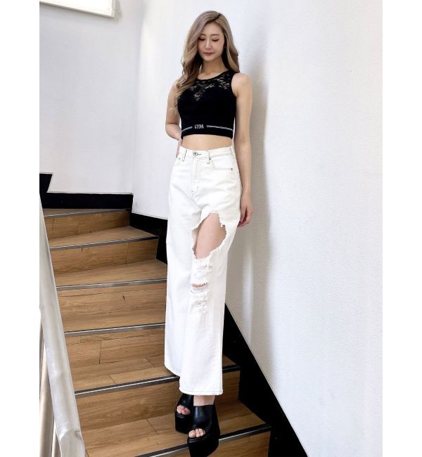 GYDA「GYDAラインバンテージレースTOPS」|Tシャツ・カットソー|