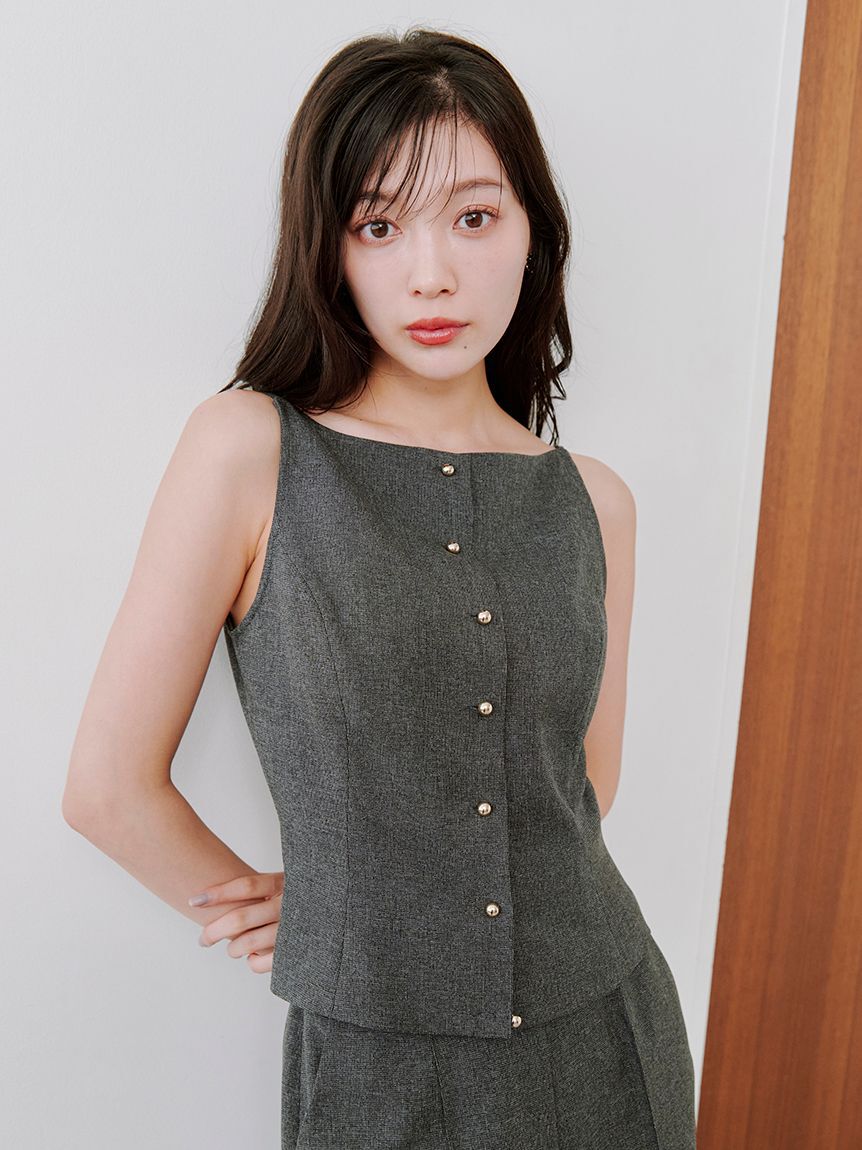 SNIDEL「Sustainableキャミベストトップス」|キャミソール|